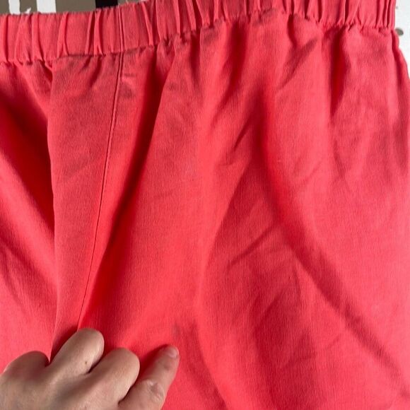 Liz Claiborne LizSport 100% LINEN High Rise Wide Leg Pants Coral Pink 12 - Picture 6 of 11